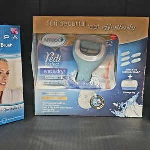 Pedi Perfect Wet & Dry Foot File, Spin Spa, Pam Perfect Shaver Beauty Care Set